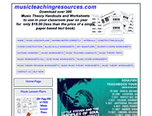 Tablet Screenshot of musicteachingresources.com